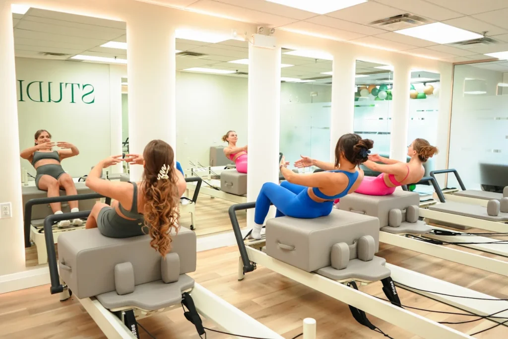 Studio 77 Pilates reformer class